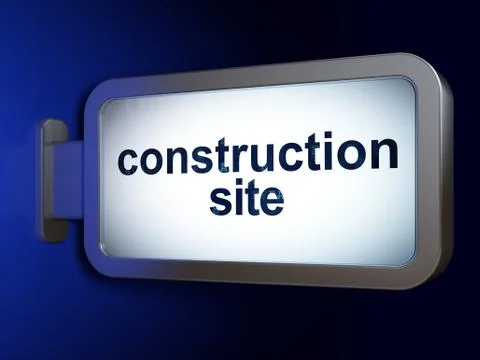 Building construction concept: Construction Site on billboard background Ilustración de archivo