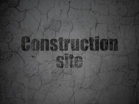 Building construction concept: Construction Site on grunge wall background Stock Illustration