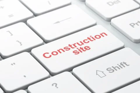 Building construction concept: Construction Site on computer keyboard background Stock Illustration