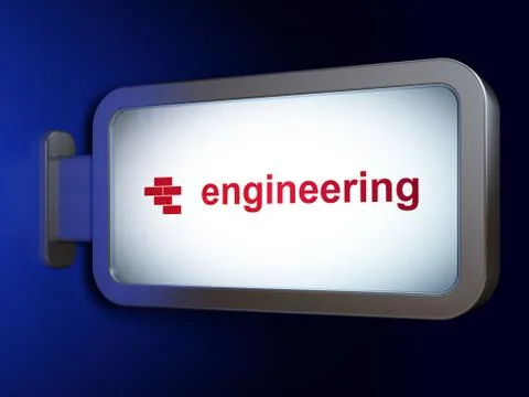 Building construction concept: Engineering and Bricks on billboard background Stock Illustration