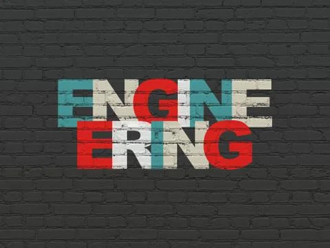 Building construction concept: Engineering on wall background Ilustración de archivo