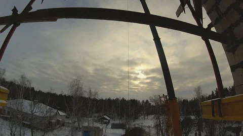 Building construction concrete pouring Stock Footage 124008337