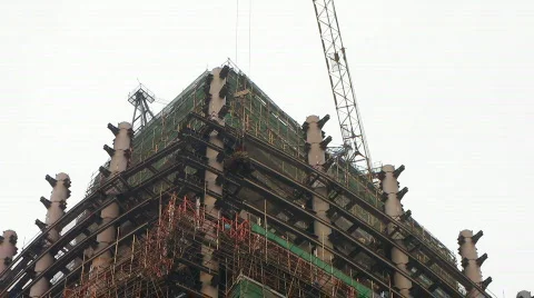 Building construction crane Vídeo Stock 701921