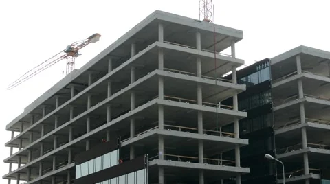 Building construction with crane  Video stock 40744684