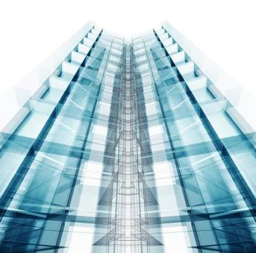 Building construction design. 3d rendering Ilustración de archivo