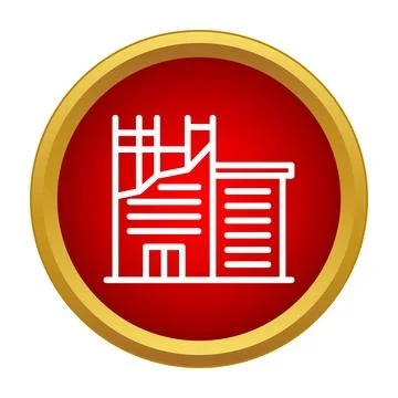 Building construction developing under progress icon symbol Ilustración de archivo