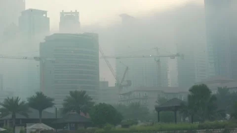 Building construction in dubai Stock Footage 203878367