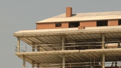 BUILDING IN CONSTRUCTION Stock Footage 90132620