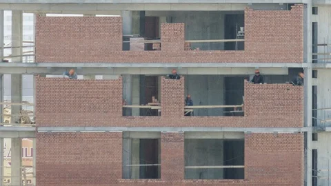 Building construction. Stock Footage 98416659