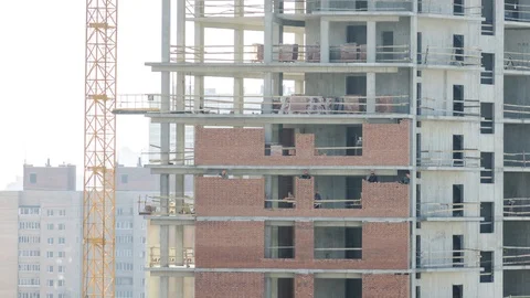 Building construction. Stock Footage 98496601