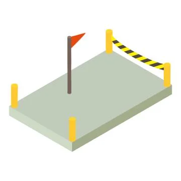 Building construction foundation icon, isometric 3d style Ilustración de archivo