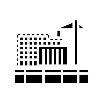 Building construction glyph icon vector illustration Ilustración de archivo