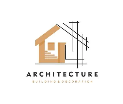 Building construction icon, architecture symbol Ilustración de archivo