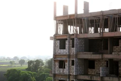 Building construction in India Stock Photos