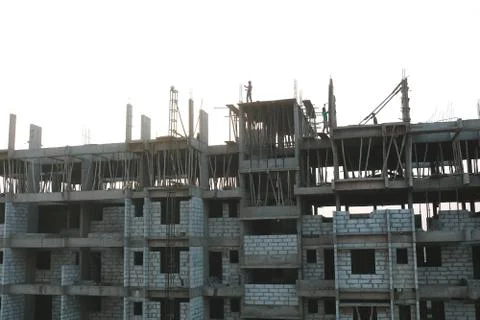 Building construction in India Stock Photos