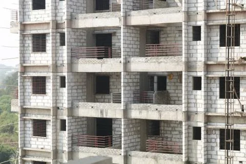 Building construction in India Stock Photos