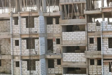 Building construction in India Stock Photos