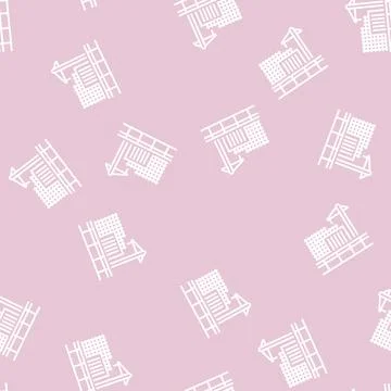 Building construction line seamless pattern Stock Illustration