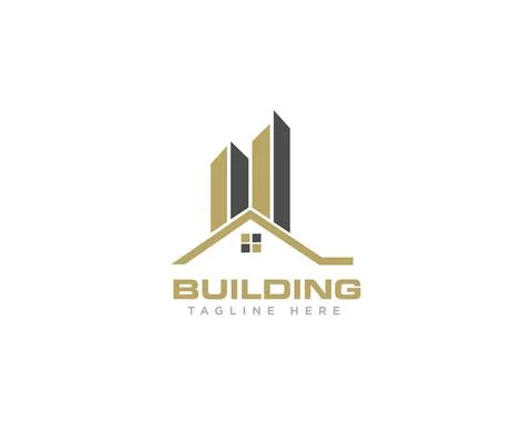 Building Construction Logo Design Vector Stock Illustration