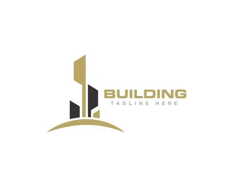 Building Construction Logo Design Vector Stock Illustration