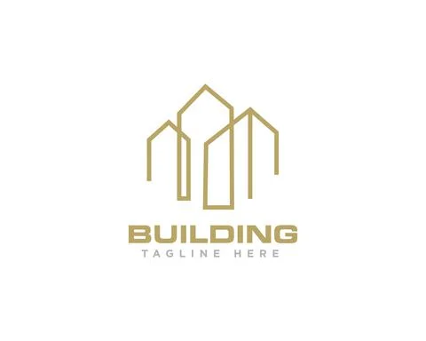 Building Construction Logo Design Vector Stock Illustration