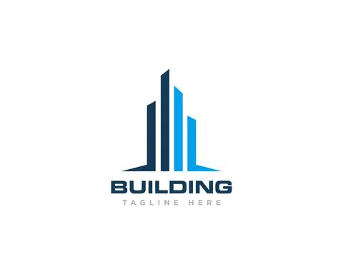 Building Construction Logo Design Vector Stock Illustration