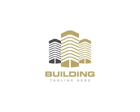 Building Construction Logo Design Vector Stock Illustration