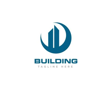 Building Construction Logo Design Vector Stock Illustration