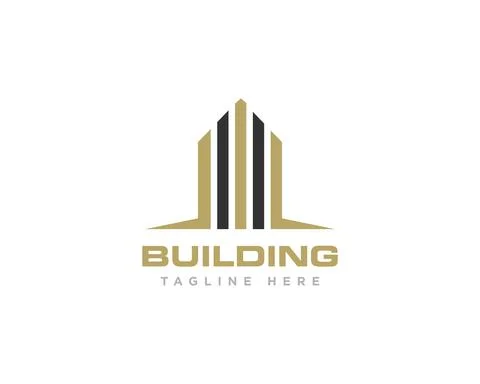 Building Construction Logo Design Vector Stock Illustration