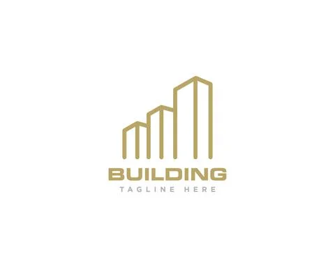 Building Construction Logo Design Vector Stock Illustration