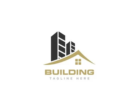 Building Construction Logo Design Vector Stock Illustration