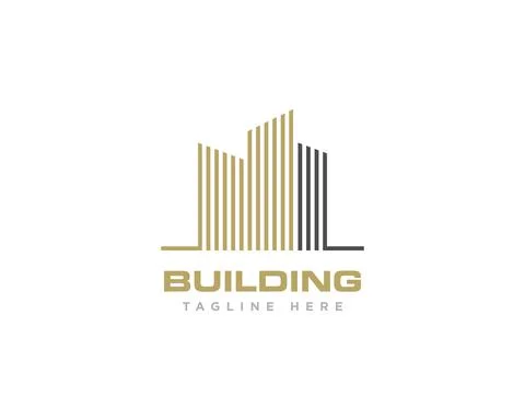 Building Construction Logo Design Vector Stock Illustration
