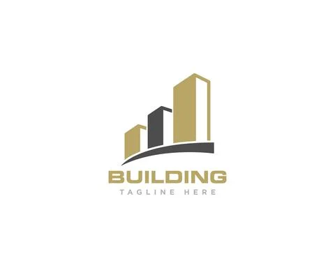 Building Construction Logo Design Vector Stock Illustration
