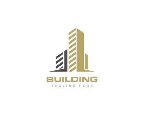 Building Construction Logo Design Vector Illustrazione stock