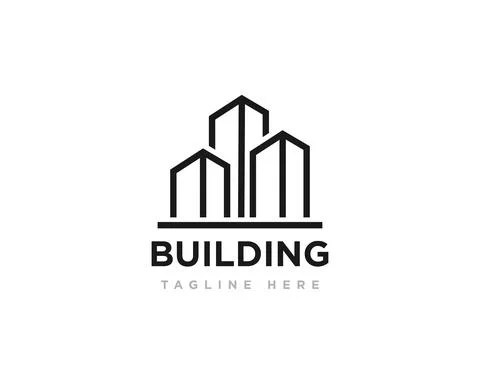 Building Construction Logo Design Vector Stock Illustration