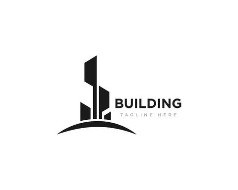 Building Construction Logo Design Vector Stock Illustration