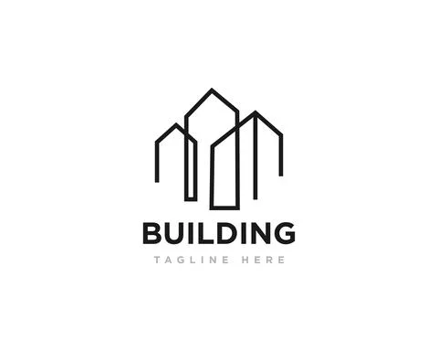 Building Construction Logo Design Vector Stock Illustration