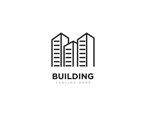 Building Construction Logo Design Vector Stock Illustration