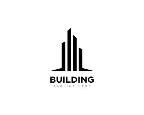 Building Construction Logo Design Vector Stock Illustration