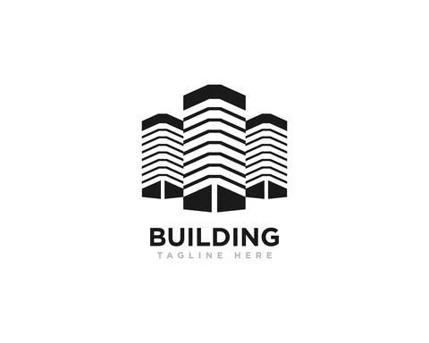 Building Construction Logo Design Vector Illustrazione stock