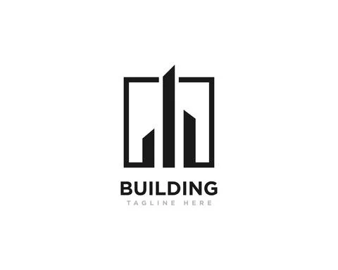 Building Construction Logo Design Vector Stock Illustration