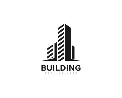 Building Construction Logo Design Vector Stock Illustration