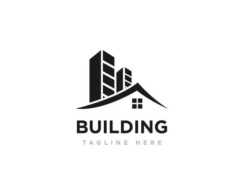 Building Construction Logo Design Vector Illustrazione stock