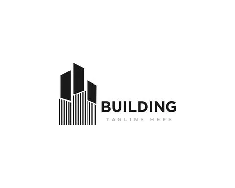 Building Construction Logo Design Vector Stock Illustration