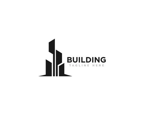 Building Construction Logo Design Vector Stock Illustration