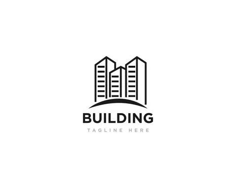 Building Construction Logo Design Vector Stock Illustration