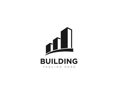 Building Construction Logo Design Vector Stock Illustration