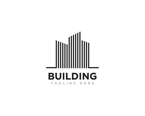 Building Construction Logo Design Vector Stock Illustration