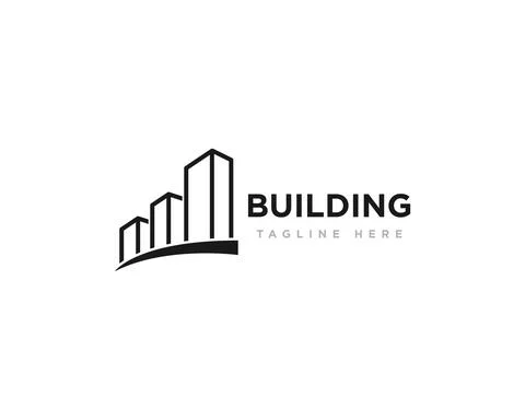 Building Construction Logo Design Vector Stock Illustration