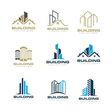 Building Construction Logo Design Vector Stock Illustration